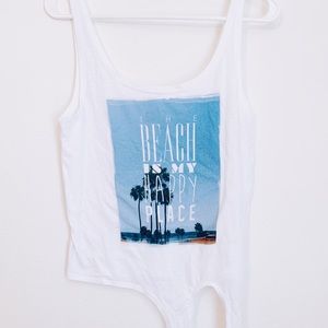 Roxy Beach Side-Tie Crop Tank Top